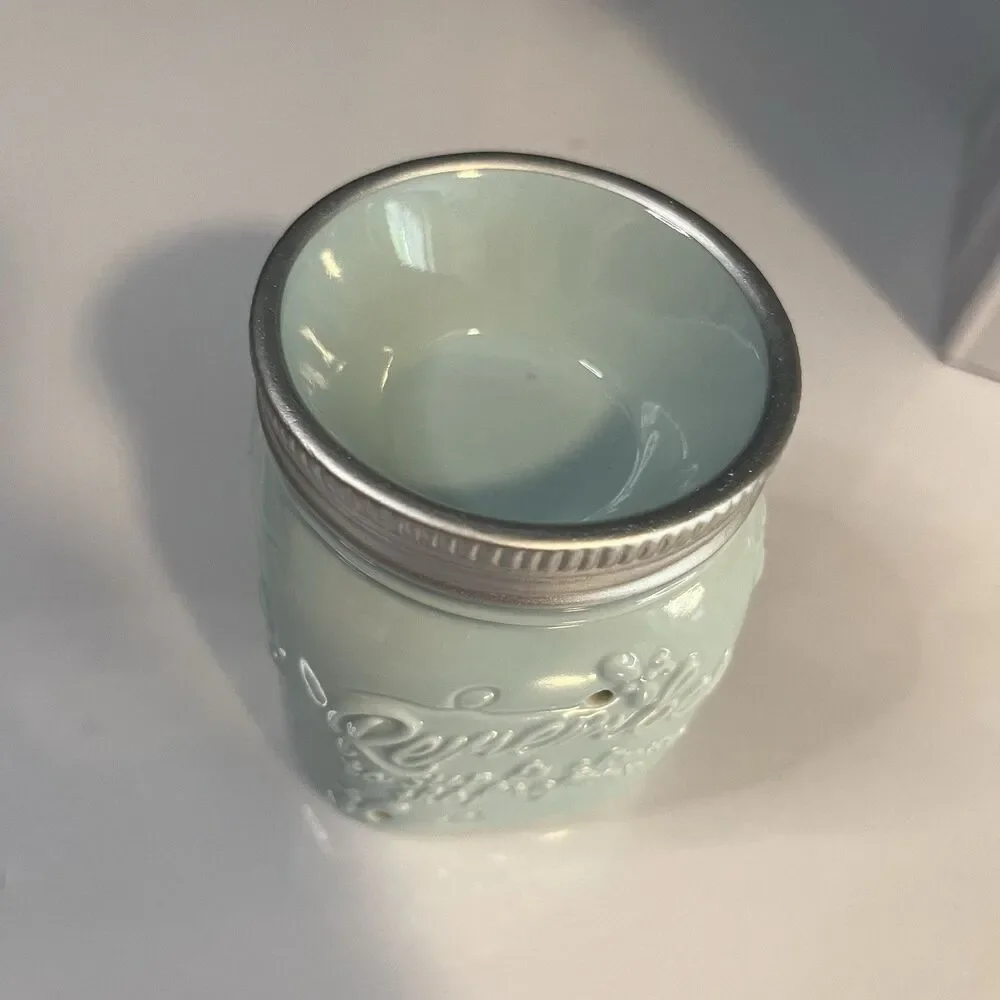 Scentsy Wall Plug Mini Wax Warmer Chasing Fireflies Mason Jar w box Summer Cabin